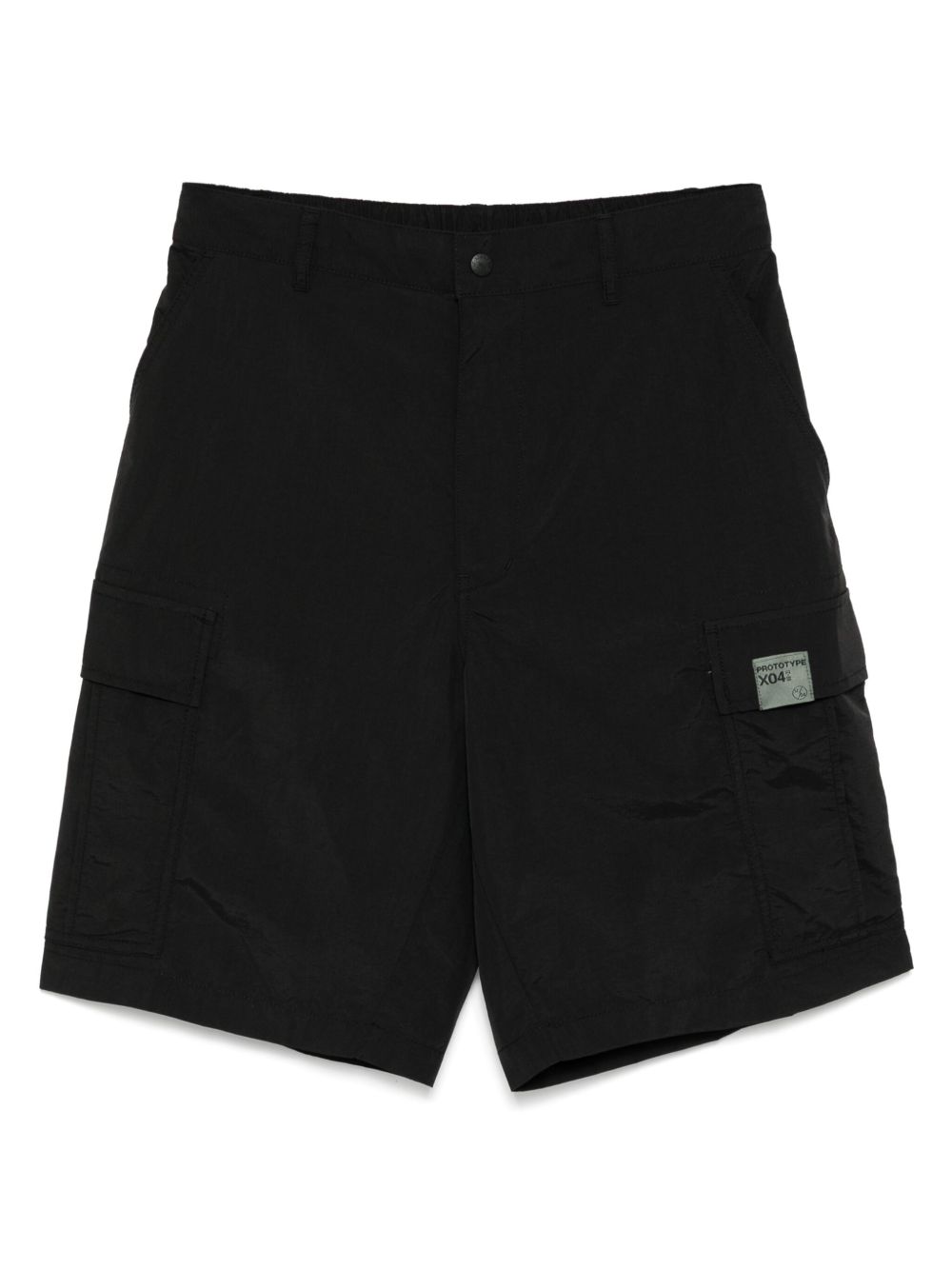 Logo-patch cargo shorts - Black