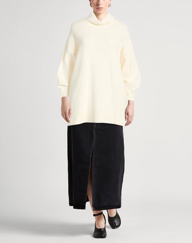 Woman Turtleneck Cream Size ONESIZE Viscose, Polyamide, Wool, Cashmere