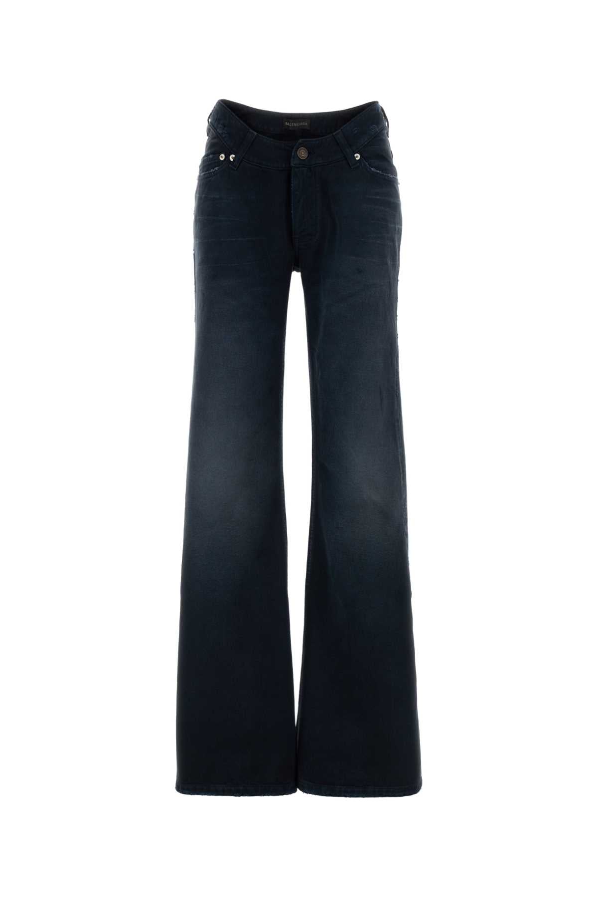 Curved Waist Jeans — Navy