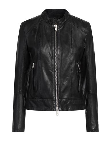 Woman Jacket Black Size 8 Leather