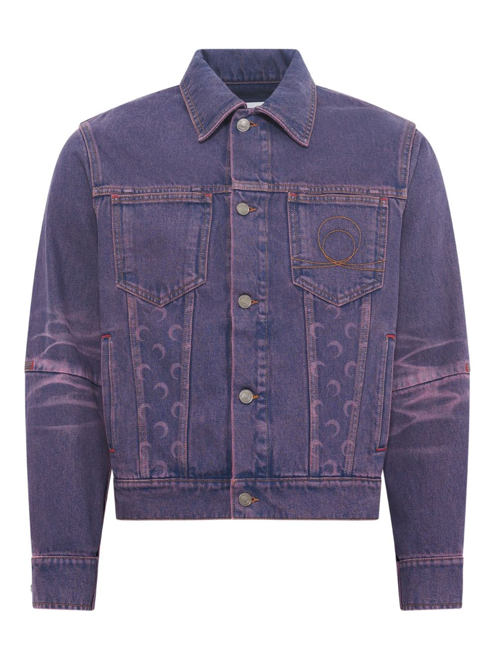 Marine Serre monogram denim jacket - Purple