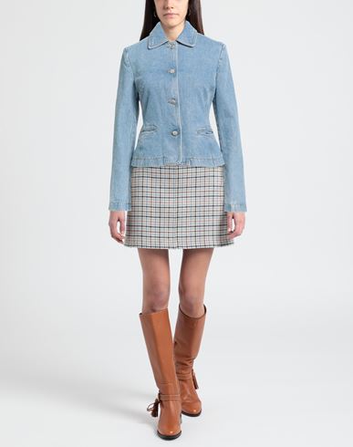 Woman Denim outerwear Blue Size 2 Cotton