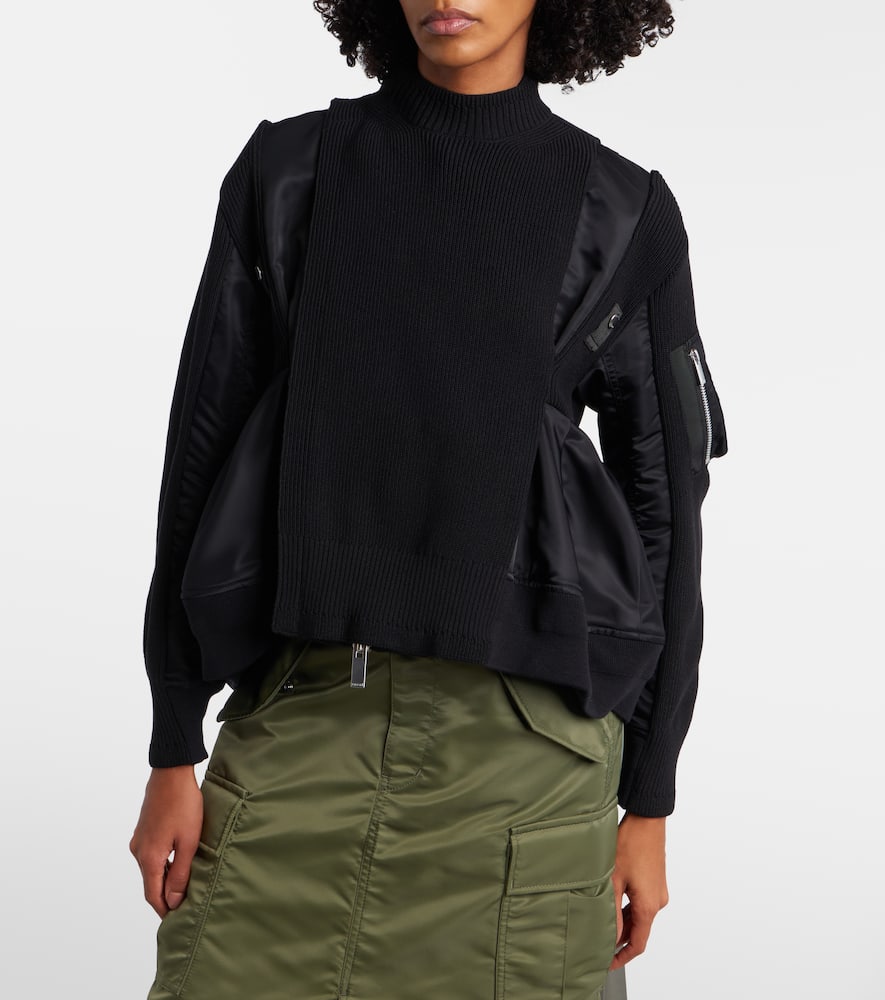 Paneled blouson jacket