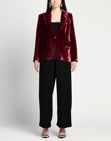 Woman Blazer Brick Size 10 Viscose, Silk