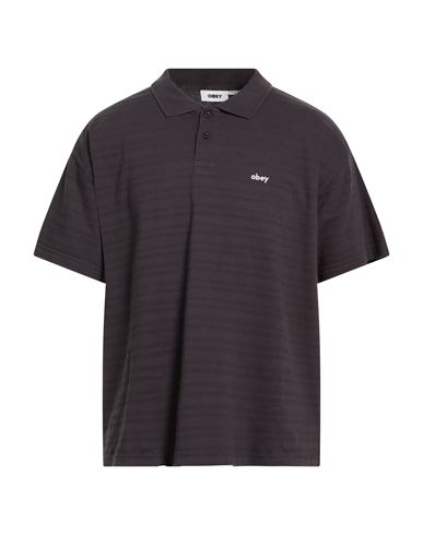 Man Polo shirt Charcoal Size M Cotton