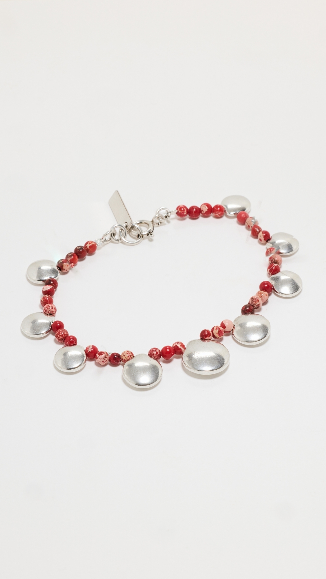 Thin Bracelet Rio Red/Silver One Size