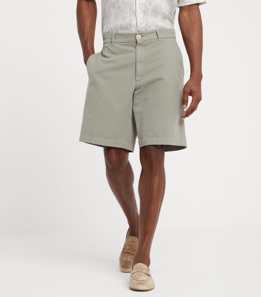 Garment-Dyed Bermuda Shorts