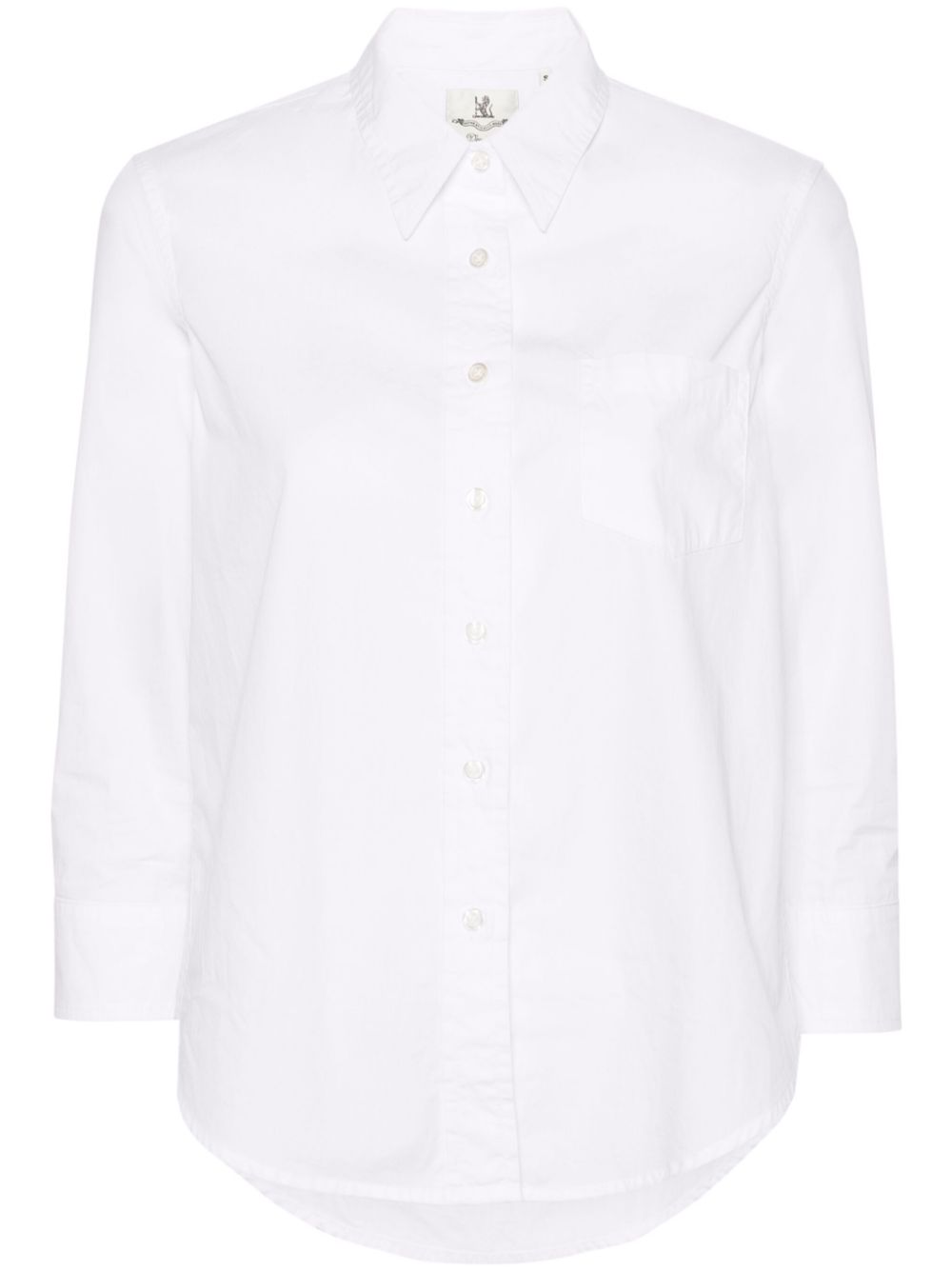 Adrienne shrunken cotton shirt - White