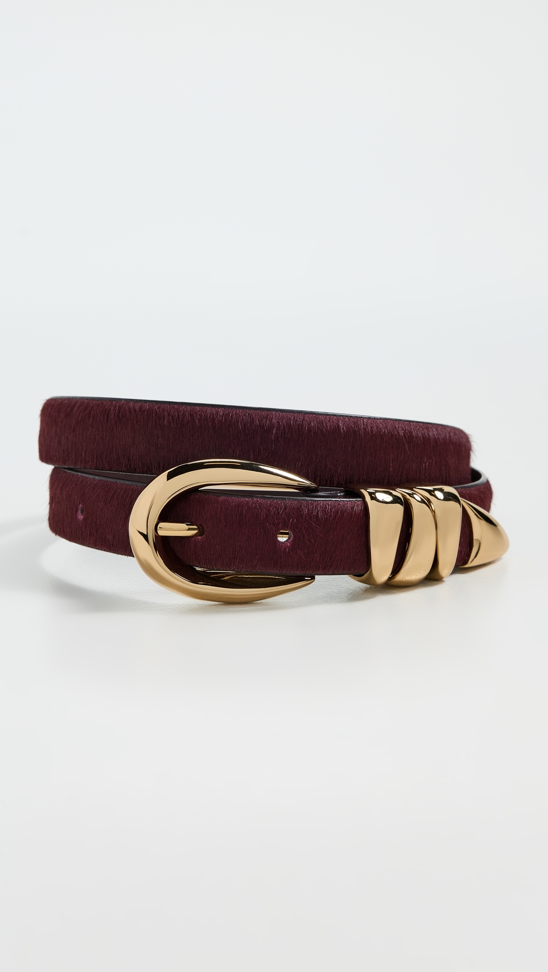 Triple Metal Keeper Belt Cabernet Haircalf