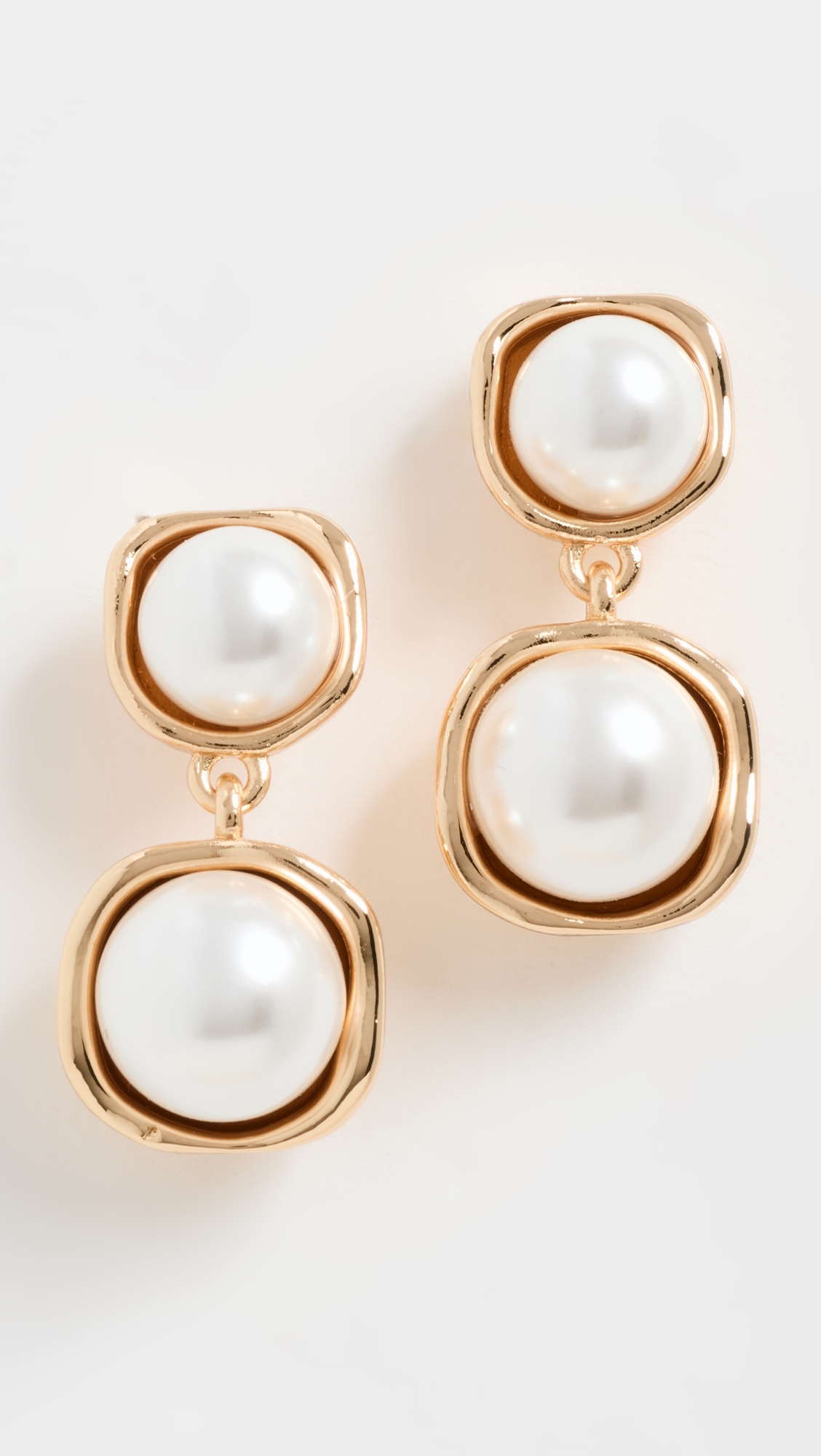 Noor Pearl Drop Earrings Gold/Pearl One Size