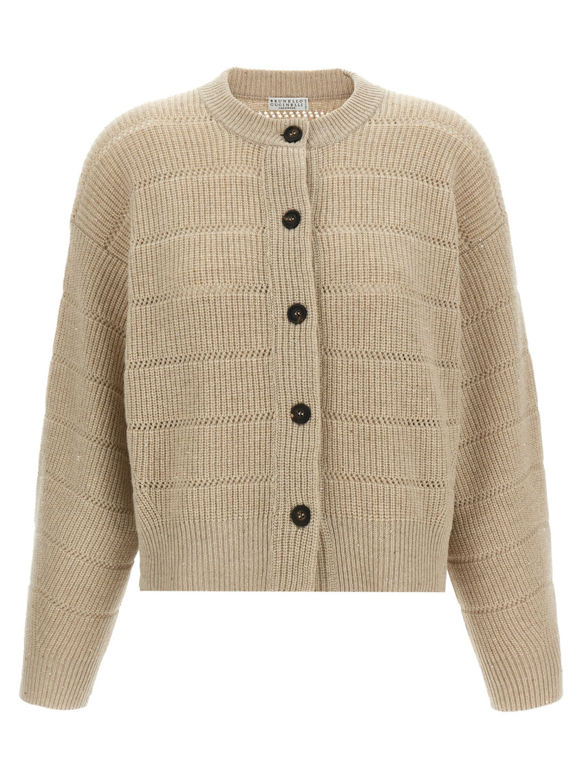 Knitted cardigan - Neutrals