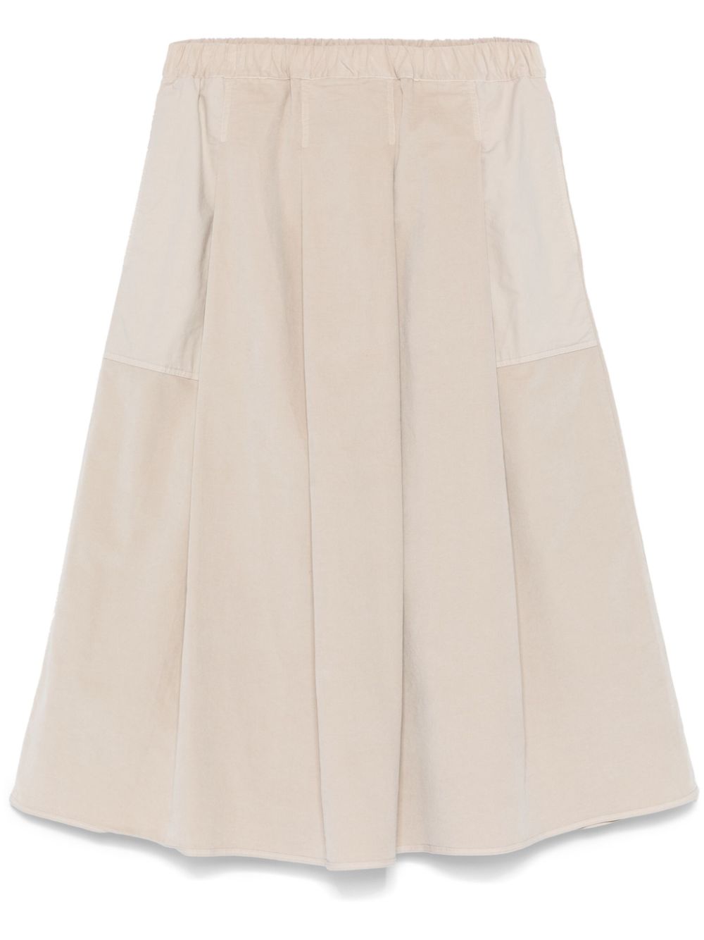 Corduroy midi skirt - Neutrals