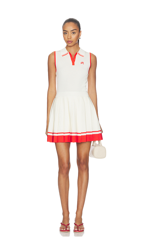 Malbon vestido ceñido y acampanado astrid en color crema XS también en S, M