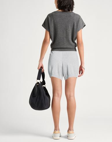 Woman Shorts & Bermuda Shorts Grey Size 6 Cotton, Viscose, Polyester