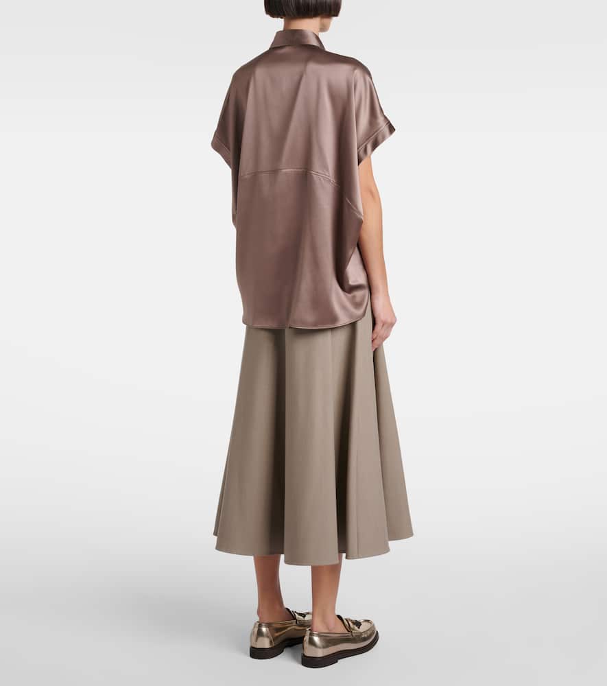 Silk-blend shirt