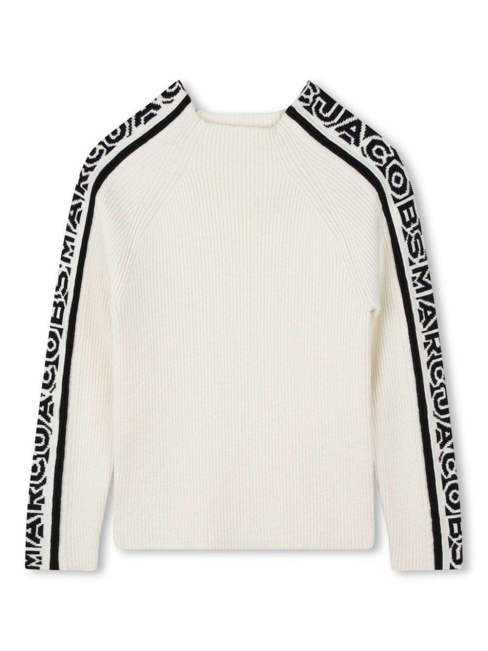 Jacquard logo pullover - White
