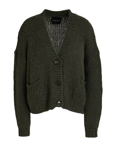 Woman Cardigan Dark green Size M Baby alpaca wool, Polyamide, Wool