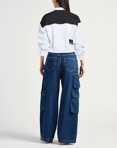 Woman Sweatshirt White Size M Organic cotton, Recycled polyester, Polyamide
