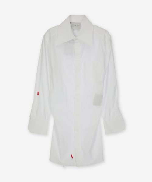 Lace-Up Back Button-Up Dress