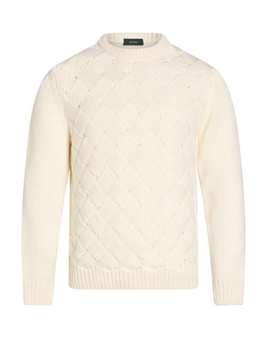 Man Sweater Ivory Size 44 Virgin Wool