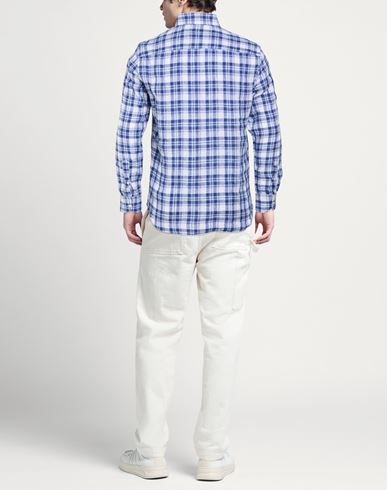 Man Shirt Blue Size 15 Linen