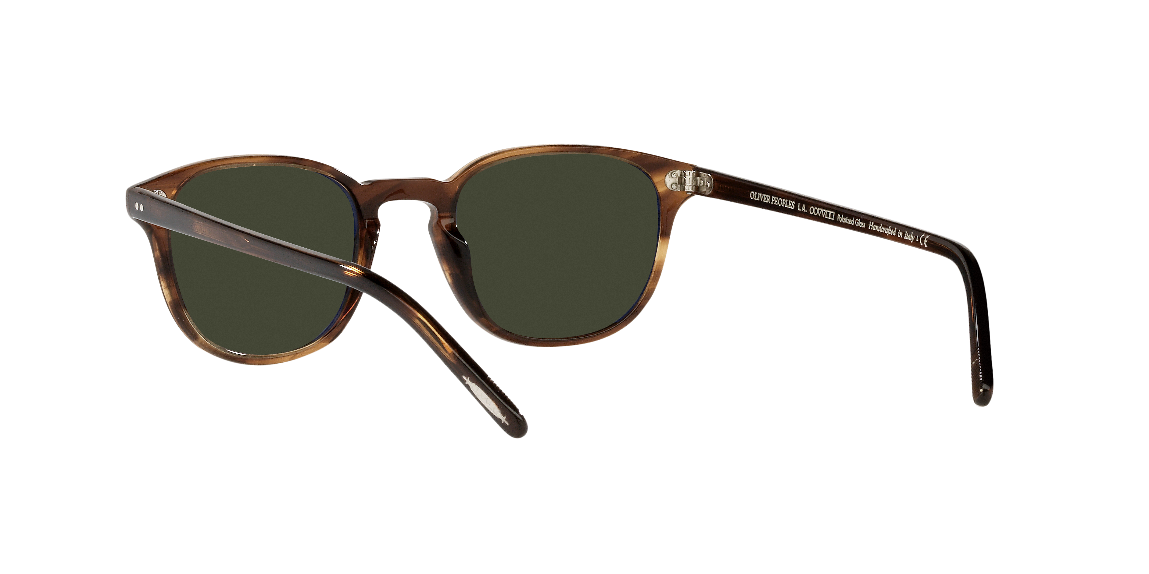 Oliver Peoples Man Oliver Peoples OV5219S FAIRMONT SUN 1724P1 Zonnebrillen Acetaat Bruin Groente Kwadraat Gepolariseerd