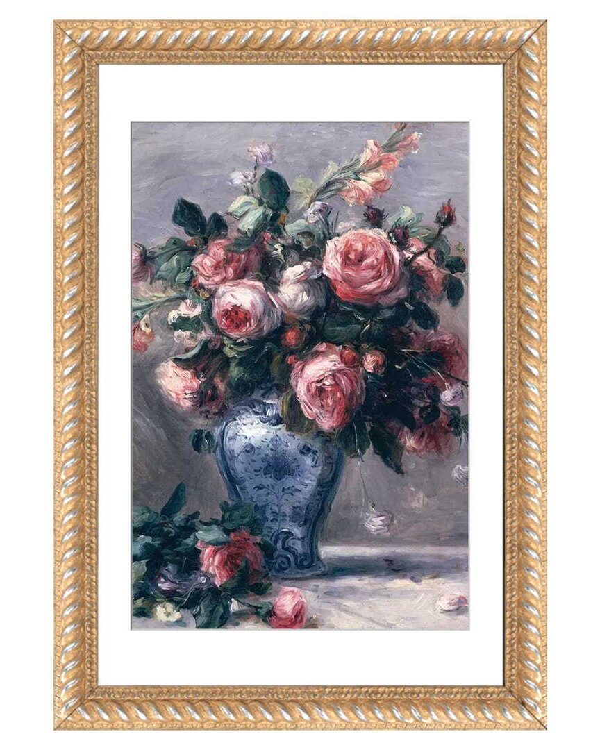 Vase Of Roses By Pierre-Auguste Renoir Wall Art