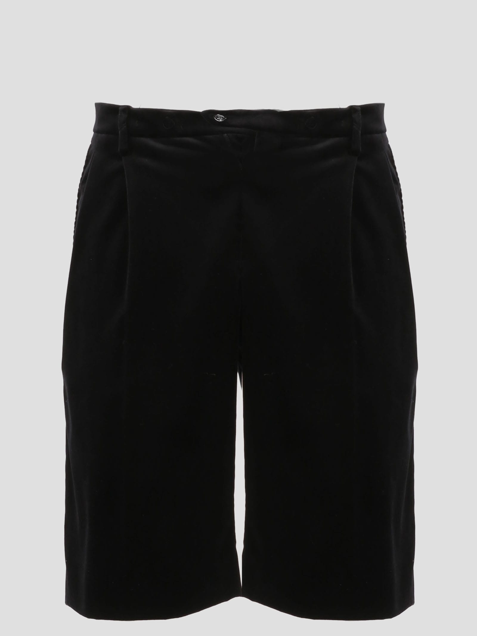 Stretch-velvet shorts