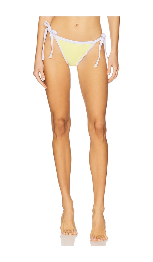 Vitamin A Stella Tie Side Bikini Bottom in Yellow. -  XL also in L