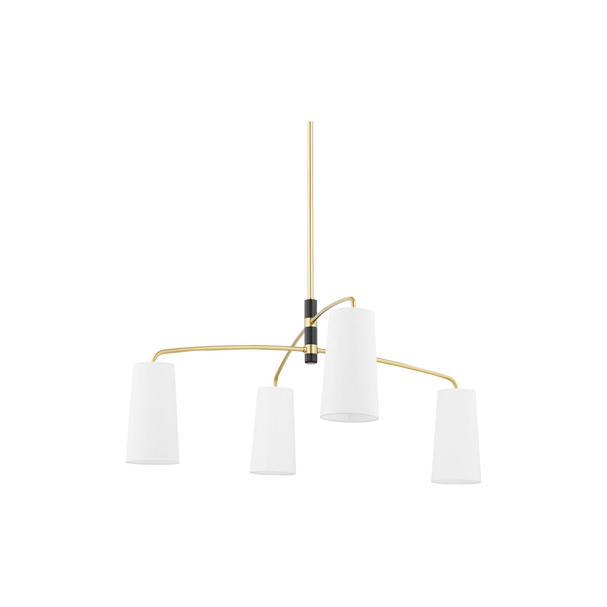 Mitzi Evelyn 4-Light Chandelier in Aged Bra