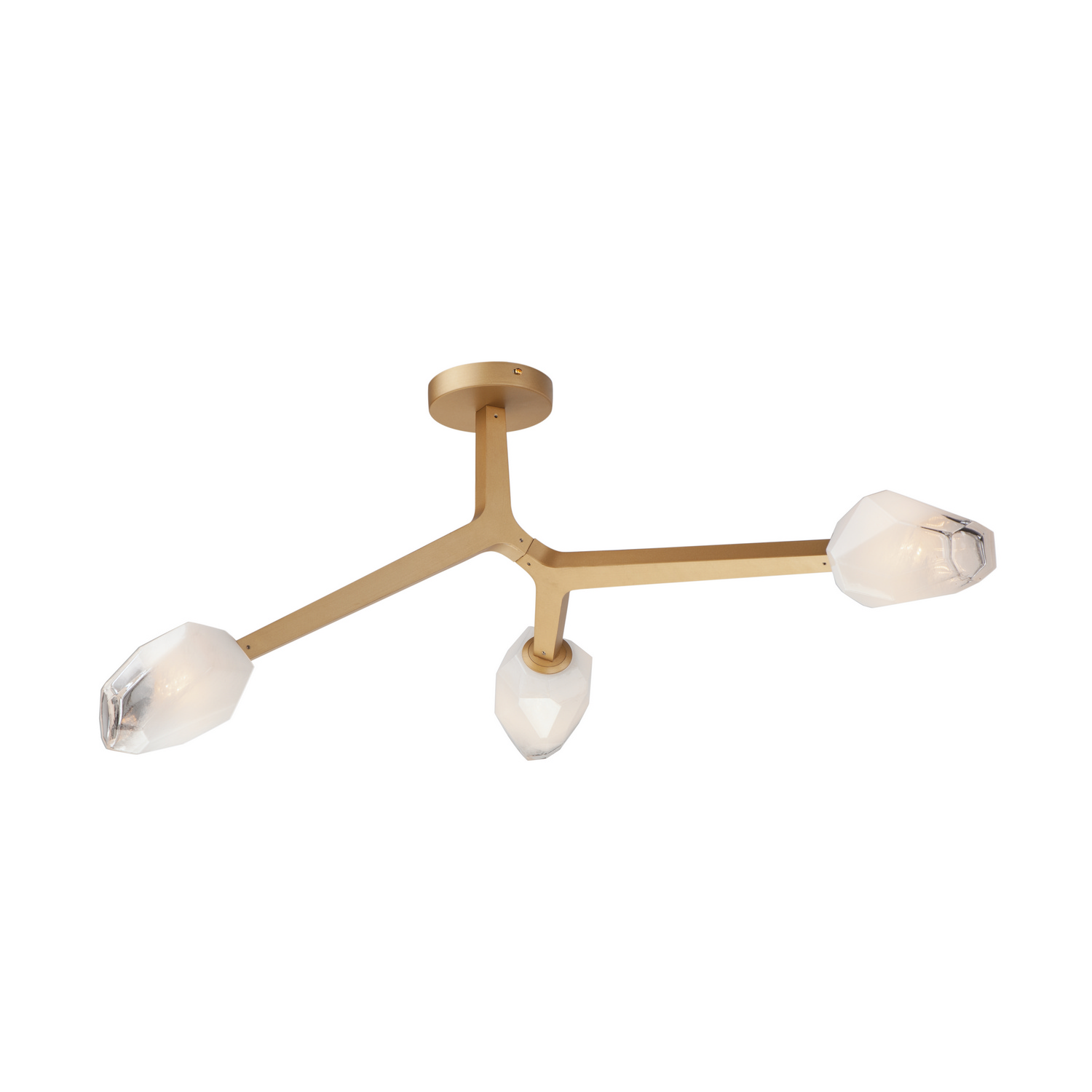 Natural Aged Brass LED Flush Mount from the Blossom Collection
