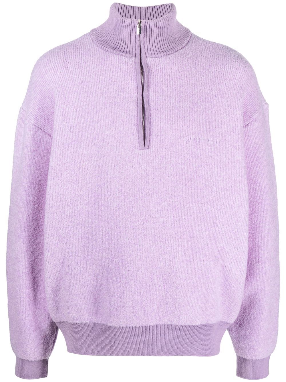 Merino wool blend half-zip sweatshirt - Green