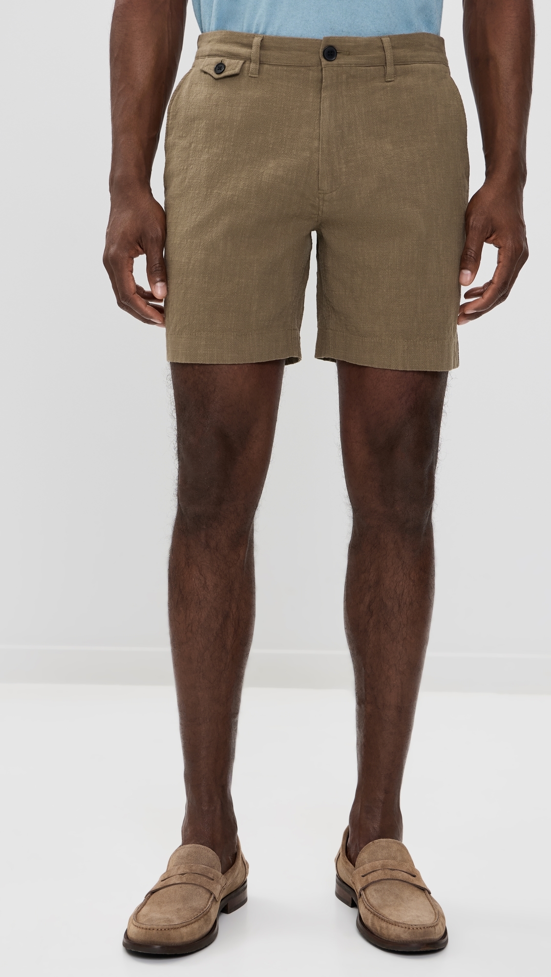 Slub Cotton Moore Shorts Moss Green