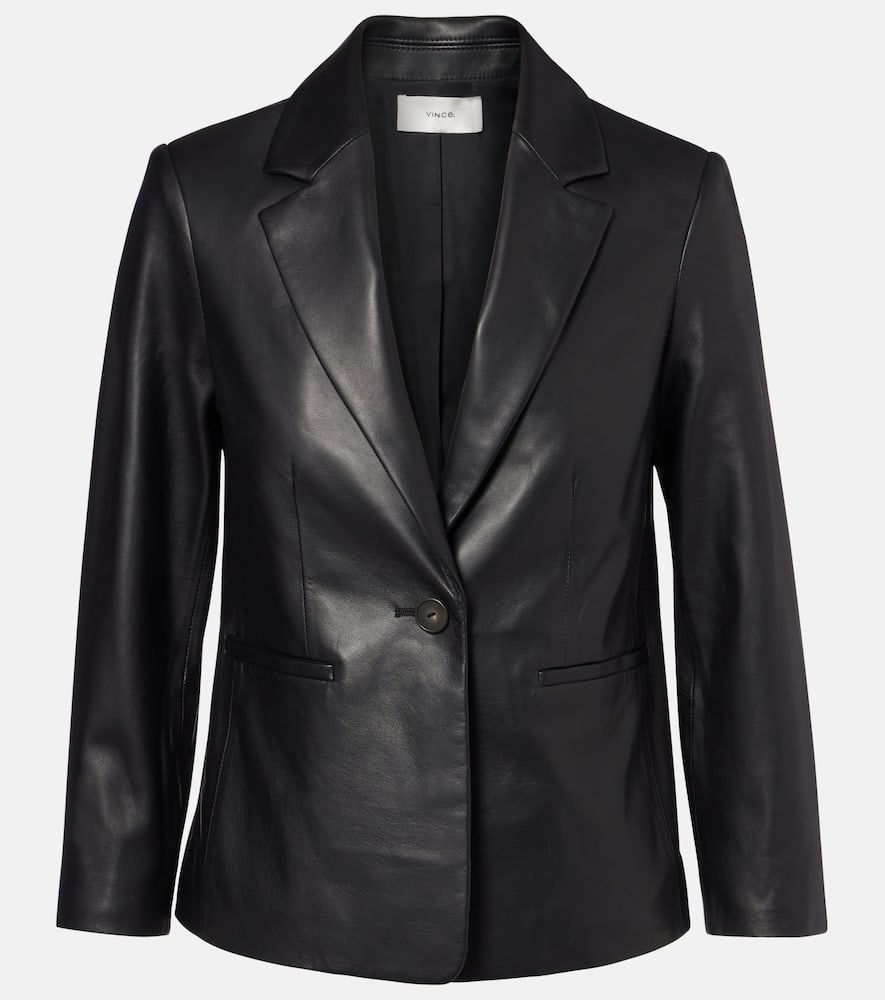 Leather blazer