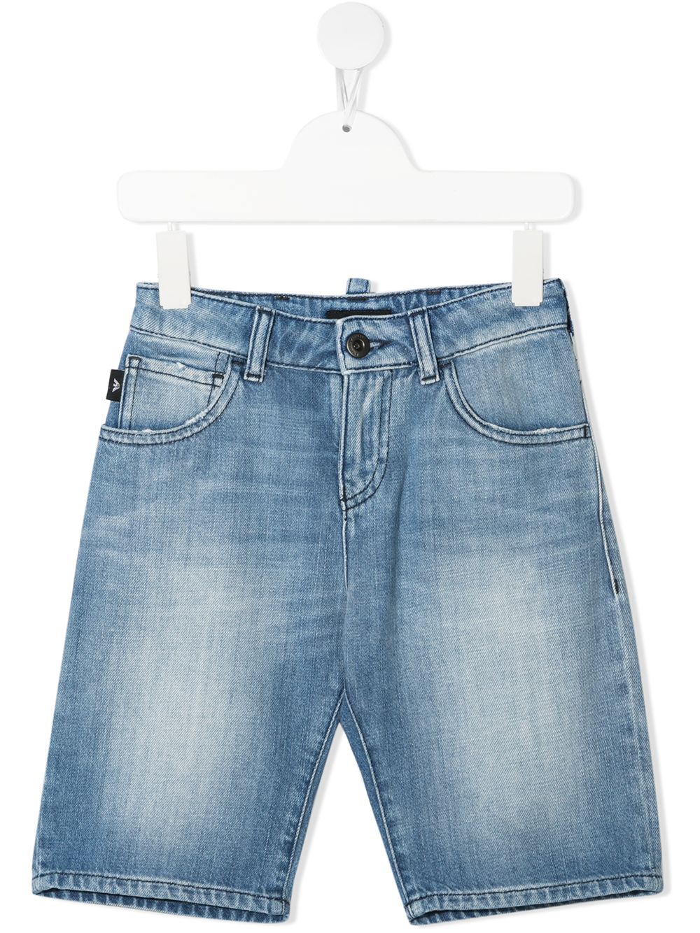 Faded denim shorts - Blue