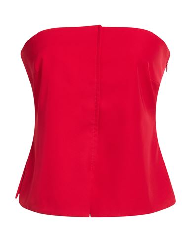 Woman Top Red Size 6 Polyester, Elastane