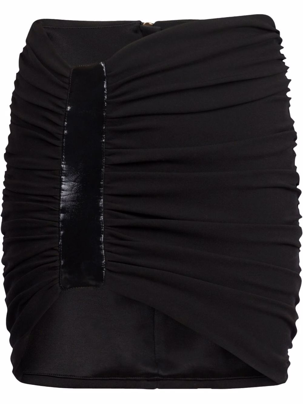 High-waisted gathered skirt - Black