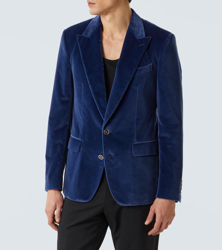 Cotton velvet blazer