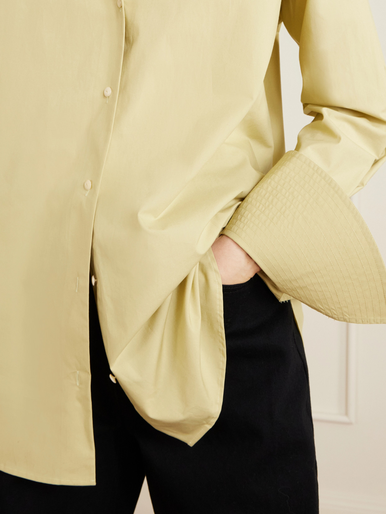 Haze Cotton-poplin Shirt - Green
