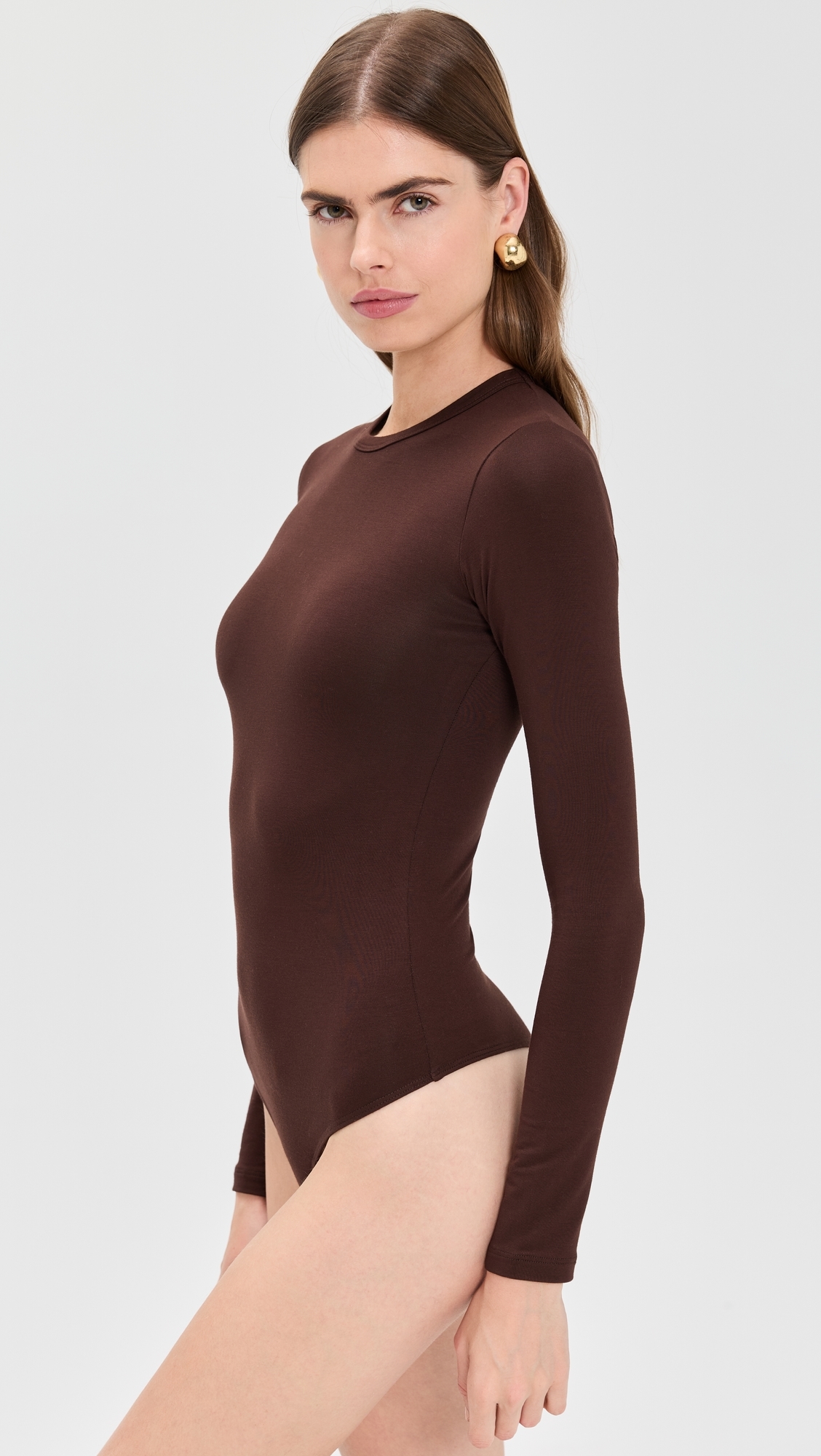 Hannah Thong Bodysuit Chocolate