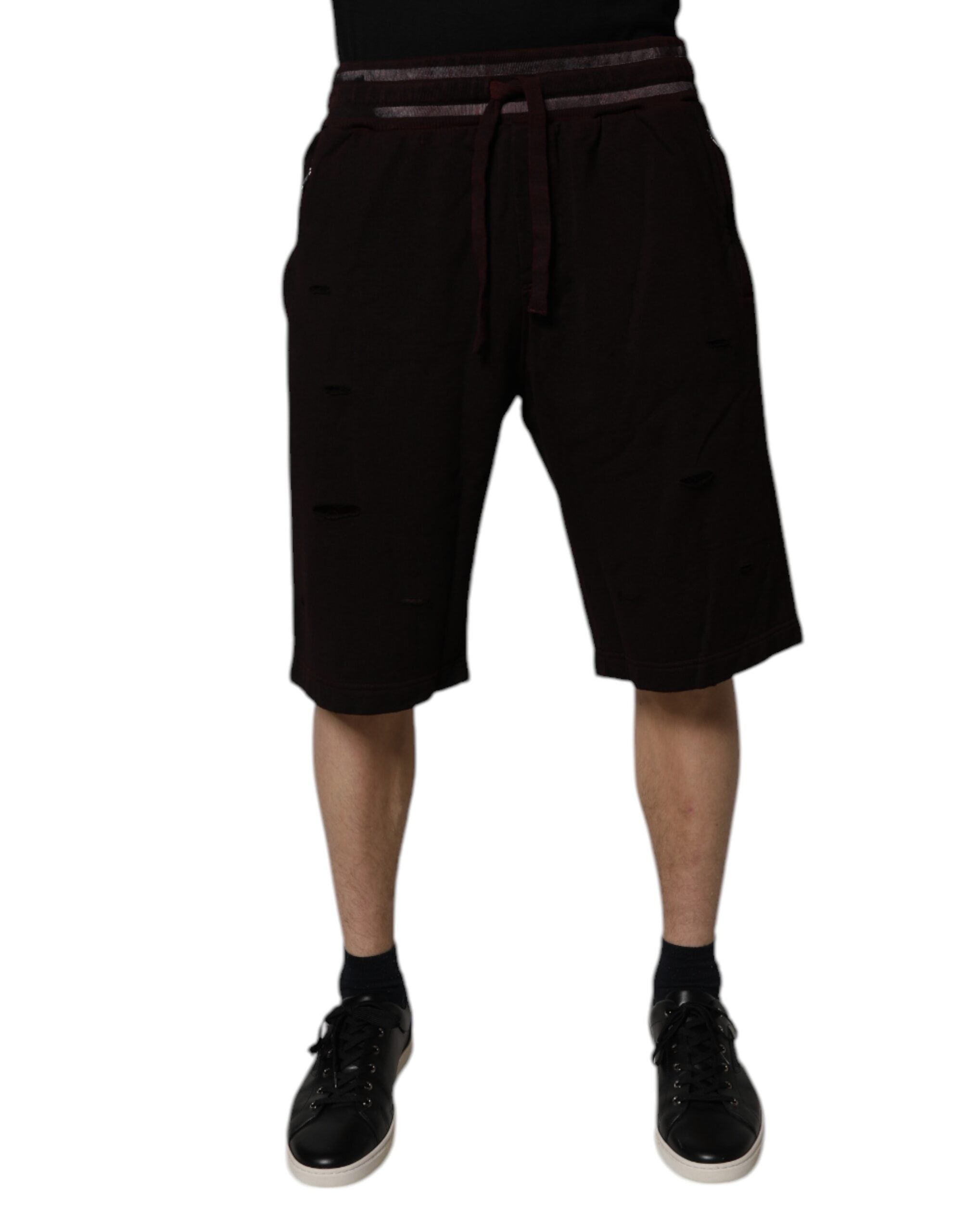 Cotton Logo Bermuda Shorts — Black
