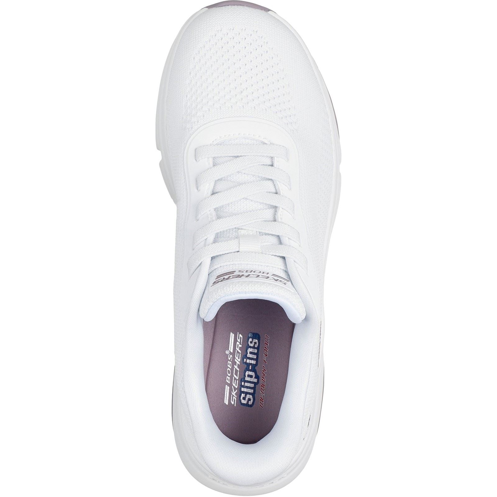 Skechers Bobs Sparrow Flex Too You Textile Women's White Trainer