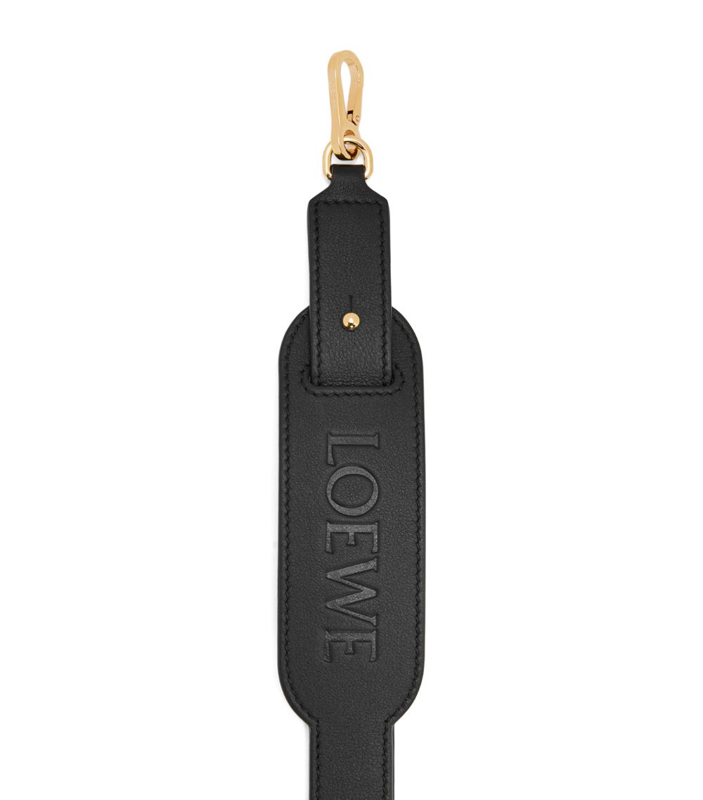 Leather Padded Logo Bag Strap