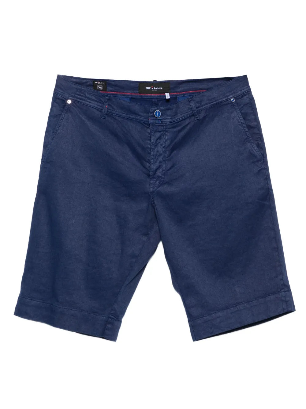Linen-Blend Shorts — Navy