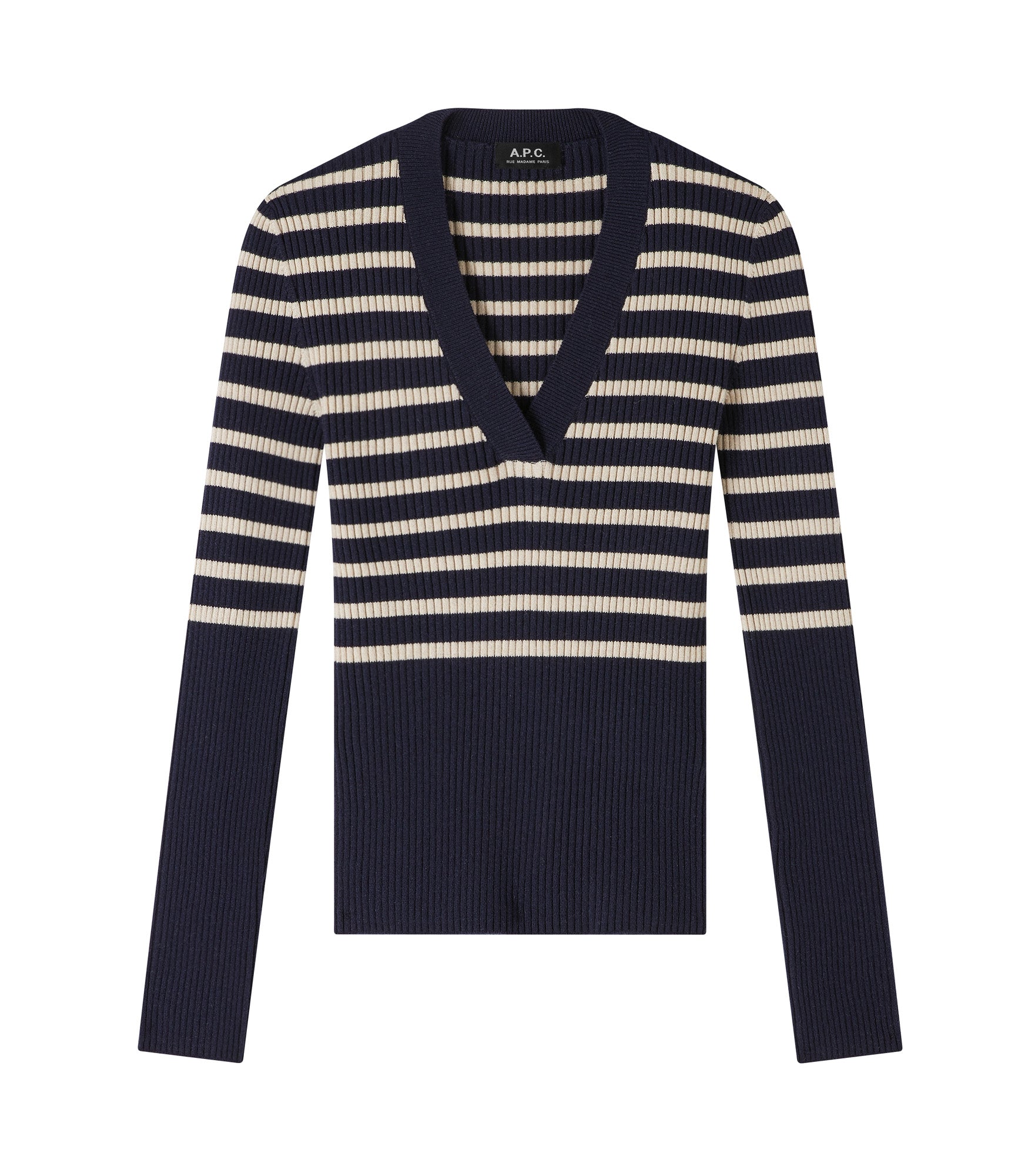 Lou sweater TIQ - Dark navy blue/ecru