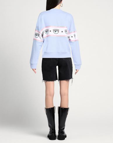 Woman Sweatshirt Light blue Size L Cotton