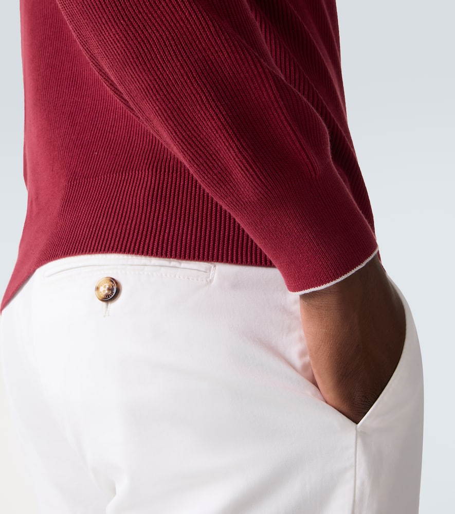 Ribbed-knit cotton sweater