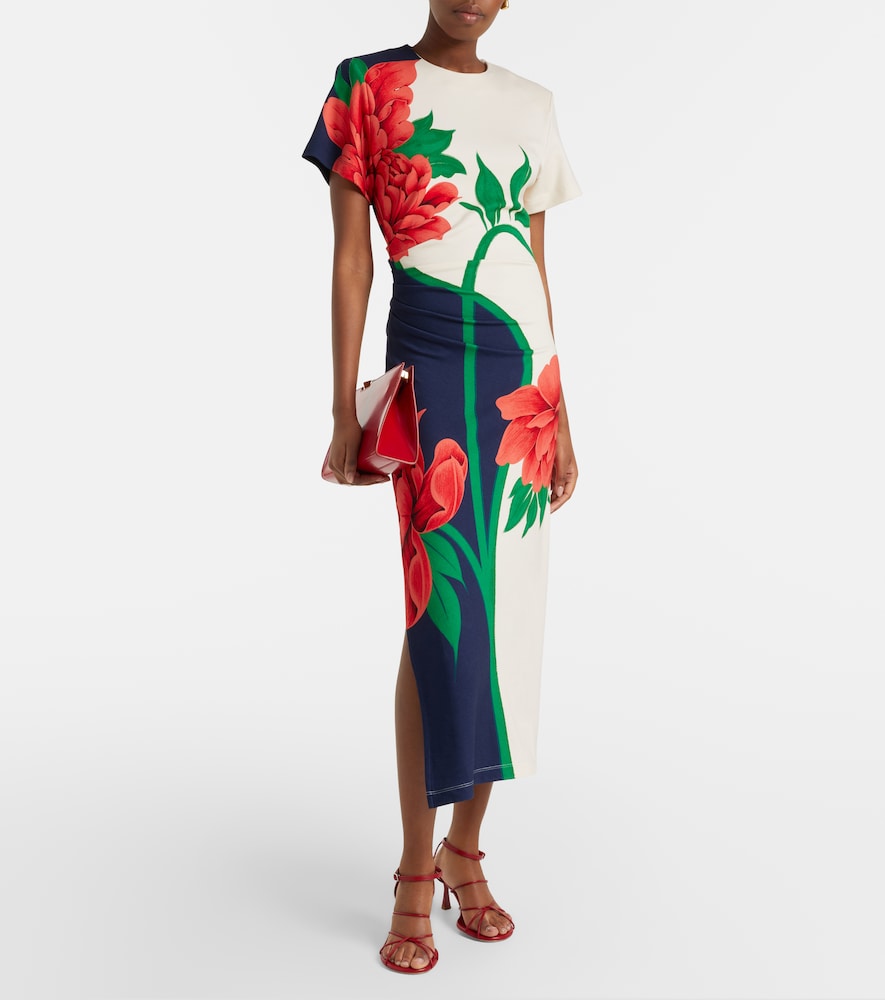 Lela floral jersey maxi dress