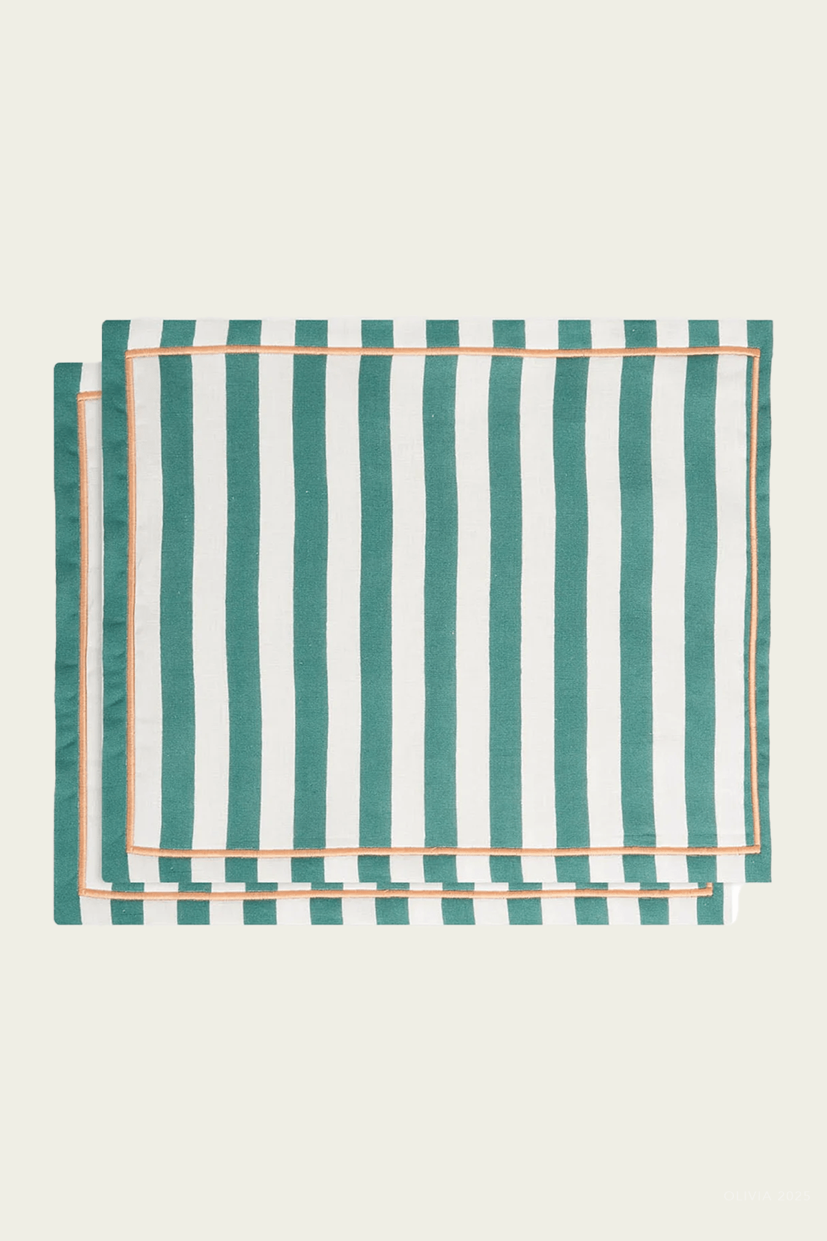 Placemat Set of 2 in Riviera Green