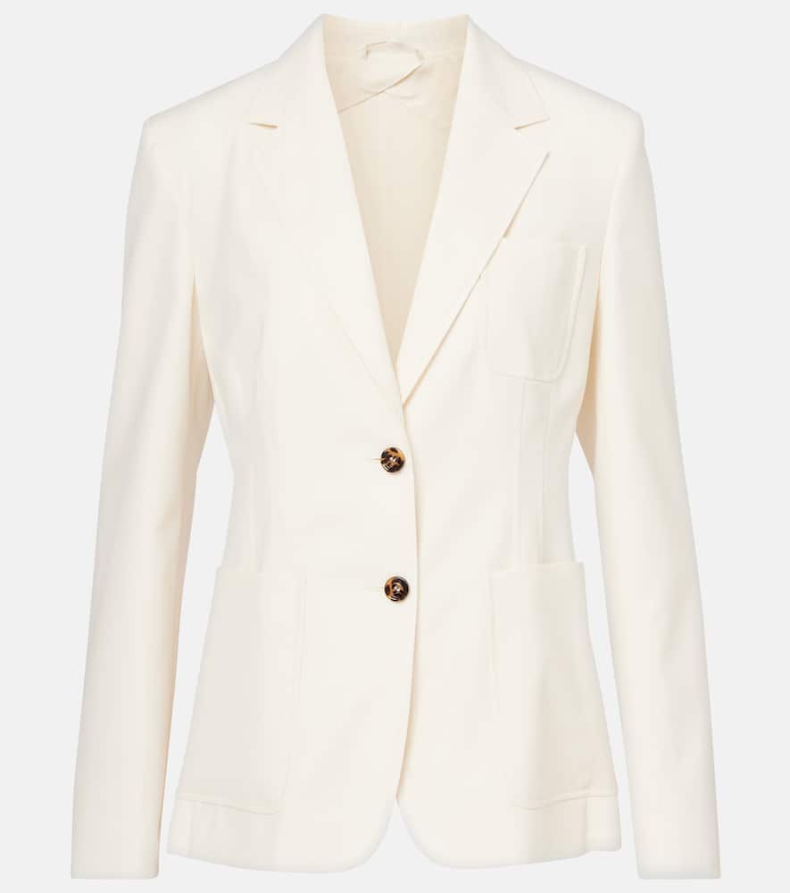 Single-breasted cotton blazer